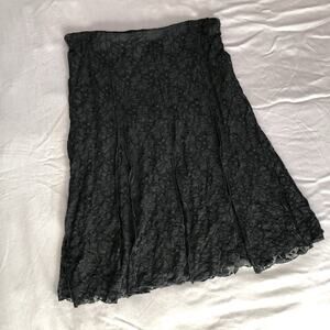 Travelsmith Y2K Black Lace Skirt Short Size M Flirty Whimsigoth Fairy Grunge